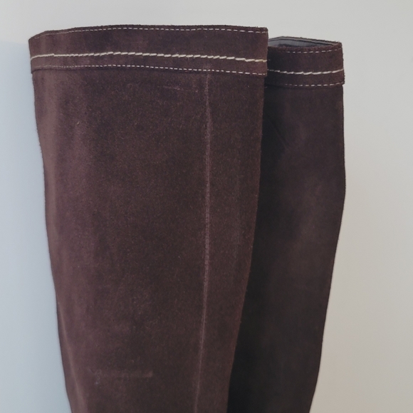 Ann Taylor Loft Brown Suede Knee-high Boots 7 1/2 - Picture 3 of 11